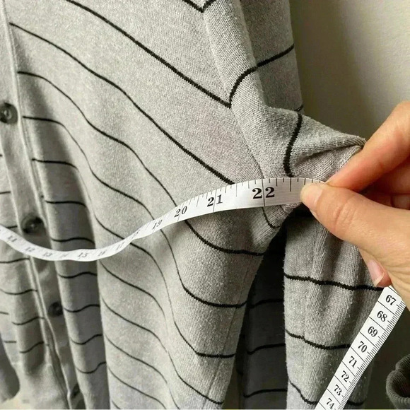 Merona Boys’ Large Striped Cardigan Sweater - Fits Women’s M/L - Picture 7 of 10